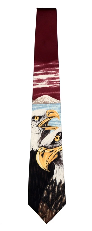 Corbata para Hombres Especies en Peligro de Extinción Águila Calva Novedad Corbata - Nueva con Etiquetas Foto 1 de 1