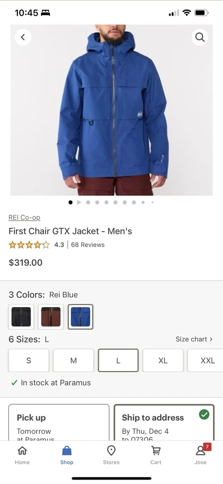 Chaqueta grande Gore-Tex REI Co-op First Chair GTX para hombre Foto 1 de 4