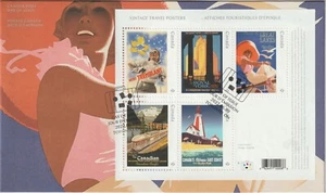 Canada 2022 First Day Cover (Vintage Travel Posters) - Picture 1 of 8