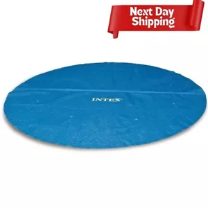 Intex 10 Foot Solar Set Round Above Ground Swimming Pool Debris Quick Cover Blue - Picture 1 of 5
