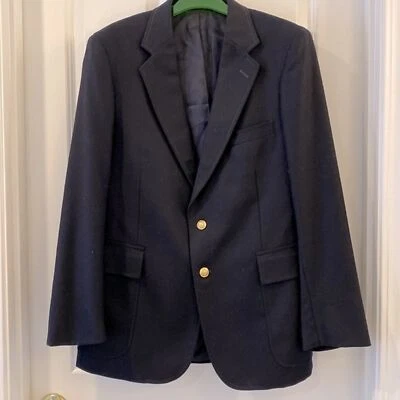 ENGLISH MANOR~ABRIGO DEPORTIVO DE LANA~AZUL MARINO~40R Foto 1 de 4