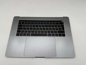 Macbook Pro 15" 2018 2019 A1990 QWERTZ Topcase Trackpad Tastatur Grau #T734 - Bild 1 von 7