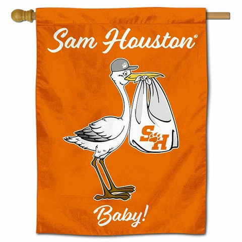 Sam Houston State University New Baby Gift Decorative House Flag Cover