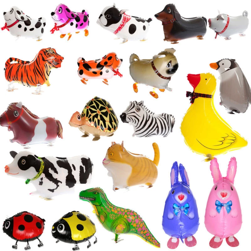 Globos de animales rellenos de helio globo para caminar mascotas para decoraciones de cumpleaños de niños Foto 1 de 1