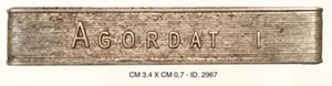 AFRIKA-KAMPAGNEN "AGORDAT I" SILBERBARREN FÜR MEDAILLE KÖNIG UMBERTO I. - Bild 1 von 2