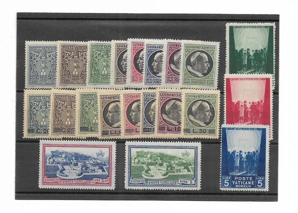(ODD121) COLECCIÓN DE 21 SELLOS VATICANO AÑOS 40, TODOS MNH V2 Foto 1 de 1