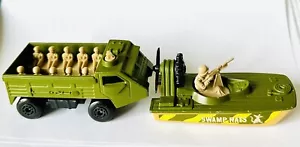 Vintage 1976 Diecast Matchbox Superfast Swamp Rat Air Boat No.30 + Personnel Car - Picture 1 of 5
