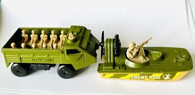 Vintage 1976 Diecast Matchbox Superfast Swamp Rat Air Boat No.30 + Personnel Car - Image 1 of 4