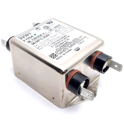 Corcom 3VW1 F7254 Power Line RFI Filter, Rating: 3A 120/250VAC 50-60Hz - Image 1 of 4