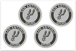 (4) San Antonio Spurs NBA Decals / Yeti Stickers *Free Shipping - Picture 1 of 1