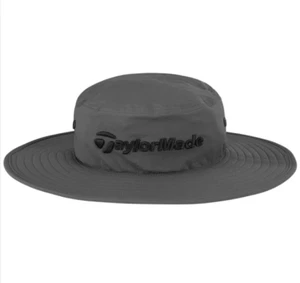 New TaylorMade Metal Eyelit Grey Bucket Hat Men's Small/Medium - Picture 1 of 1