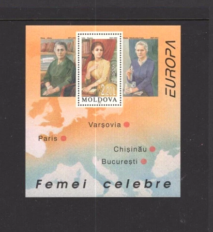 Moldova 212 MNH Sheet Marie Curie Cover
