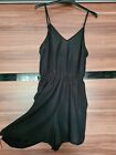 H&M Ladies Black Strappy Playsuit Size 8 New