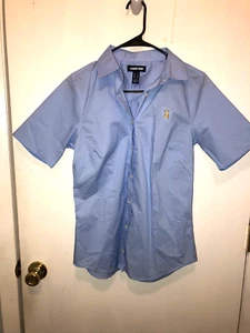 NEW Lands' End School Uniform Women's 4 No Gape Short Sleeve Stretch Shirt - Picture 1 of 2