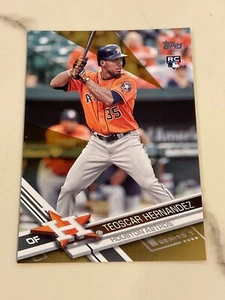 TEOSCAR HERNANDEZ 2017 Topps GOLD SP #’D 1043/2017 DODGERS WS #67 Rookie RC - Picture 1 of 2