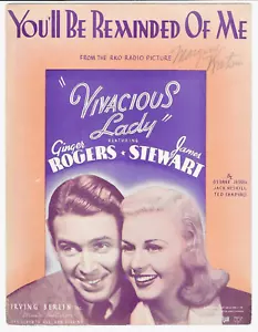 JAMES STEWART Sheet Music YOU'LL BE REMINDED OF ME from VIVACIOUS LADY 1938 - Picture 1 of 6