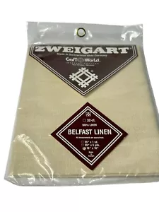 Zweigart Belfast Linen 32 Count 18 X 18 Inch NEW in Package Cross Stitch Fabric - Picture 1 of 6