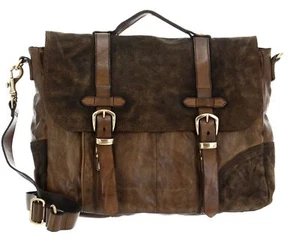 CAMPOMAGGI Carrier Bag Borsa Documenti Verde Militare Verde Oliva Marrone - Foto 1 di 6