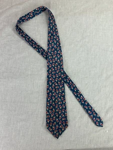 Christian Dior Monsieur Tie Men Silk Geometric Preppy Computer Embroidered Blue - Picture 1 of 6