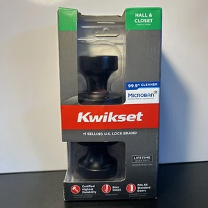 Pomello porta Kwikset Pismo passaggio sala/armadio in nero opaco modello 97200-887 - Foto 1 di 3