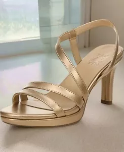 Naturalizer Women's Bronze Brenta Strappy Buckle Dress Sandals Size 8 NIB - Picture 1 of 4
