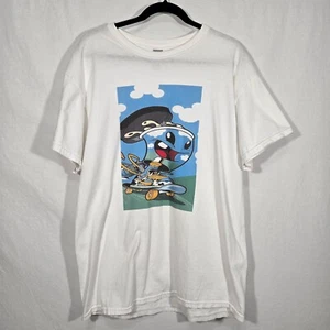 Camiseta BLANCA RARA De Colección Años 90 GILDAN Y2K Helado Cartón Monopatín Talla L. - Imagen 1 de 17
