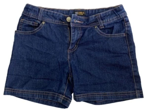 Girls Jean Shorts Size 12 Distressed Denim Adjustable Waist Summer Casual - Picture 1 of 9