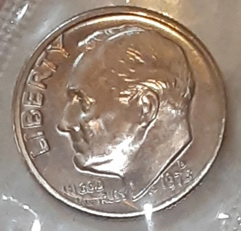 1973 Roosevelt Dime  P - BU - Uncirculated Cover