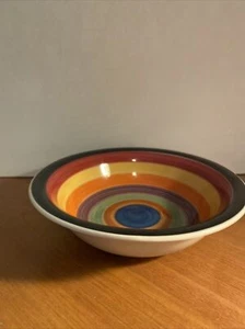 Philippe Richard Rondo Multicolor Bands CEREAL BOWL - Picture 1 of 5