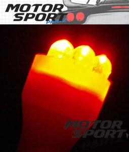 T15 Wedge Red 5 LED Turn Light Bulb x2 12961 906 912 - Picture 1 of 3