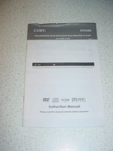 INSTRUCTION MANUAL FOR COBY DVD PLAYER DVD288 PROGRESSIVE SCAN CD CD-R CD-RW - Picture 1 of 1