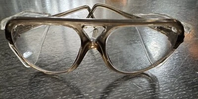 Vintage SA Industral Safety Glasses U.S. M Z87 Military 80s 70s Grandpa Aviator - Image 1 of 4
