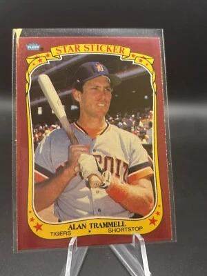 1986 Fleer Star Stickers - Alan Trammell #121 Detroit Tigers - Image 1 of 2