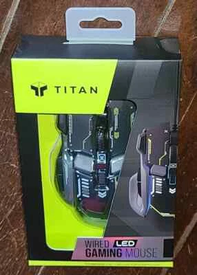 Mouse para jogos TITAN com fio LED com 4 modos DPI ajustáveis #GA-0536 - Imagem 1 de 3