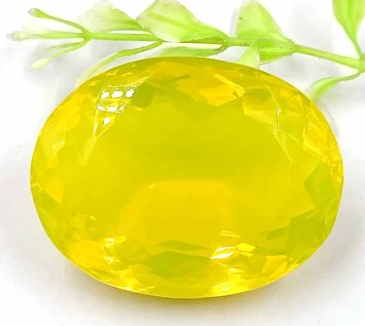 260 CT YELLOW OPAL EGL CERTIFIED MAGNIFICENT UNTREATED OVAL CUT LOOSE GEMSTONE - Image 1 of 4