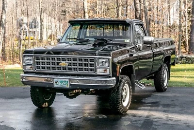 1980 Chevrolet K20 Silverado 4×4 black  | 24x36 inch POSTER | classic pickup - Image 1 of 2