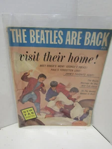 OLD BEATLES MAGAZINE VISIT THEIR HOME MUSIC POP ROCK MEMORABILIA - Picture 1 of 1