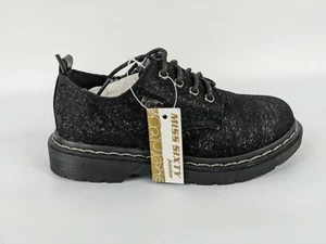 Miss Sixty Girls Black Fabric Lace Up Shoes Uk 11 Eu 29 New - Picture 1 of 6