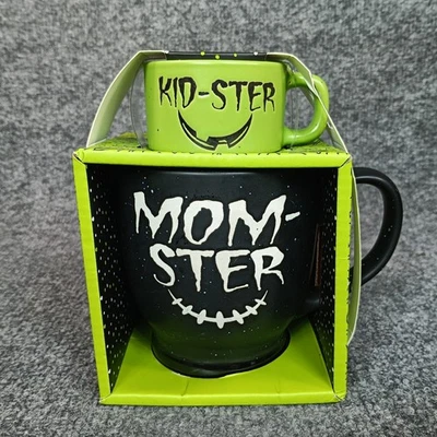 Momster Kidster Halloween Mug Set of 2 Ceramic Coffee Cups - Image 1 of 4