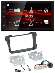 JVC USB Bluetooth MP3 DAB 2DIN Autoradio für Hyundai i40 VF ab 2011 schwarz - Bild 1 von 8