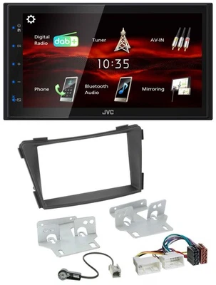 JVC USB Bluetooth MP3 DAB 2DIN Autoradio für Hyundai i40 VF ab 2011 schwarz - Bild 1 von 4