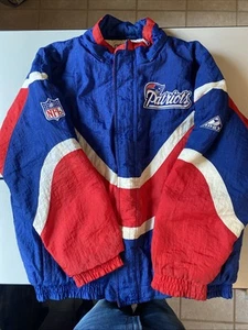 Vintage New England Patriots Jacket Apex One Mens L NFL Pro Line Puffer 90’s - Picture 1 of 22