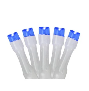 Northlight 20 Battery Operated Blue LED Wide Angle Christmas Lights - White Wire - Picture 1 of 1