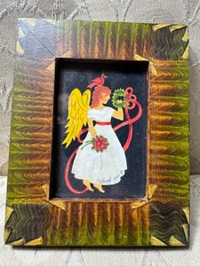 Claudia & Perry Hopf "An Angel" arte popular cortes de tijera - firmado y enmarcado - Imagen 1 de 6