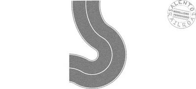 Noch 60710 - H0 1:87 - strada asfaltata grigia in curva larghezza 66 mm (2 pezzi - Immagine 1 di 3