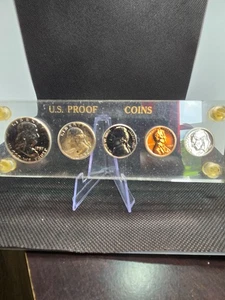 1957 U.S. Mint Silver Proof Set-Original Flat Pack-Franklin Half 90% Silver Trio - Picture 1 of 2