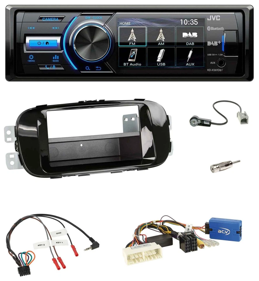 JVC Bluetooth Lenkrad USB DAB Autoradio für Kia Soul 2016-2019 piano - Bild 1 von 4