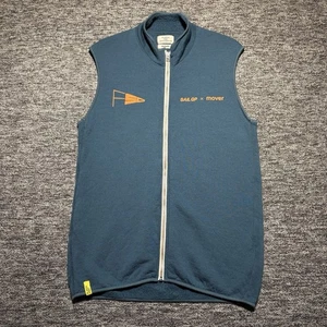 Mover x SailGP Merino Wool Gilet Womens Medium Blue Plastic Free Switzerland - Picture 1 of 10