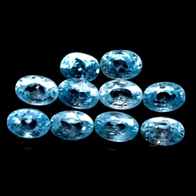 8,40 CT. Espuma de mar térmica 10 piezas circón azul Camboya ovalada Foto 1 de 4