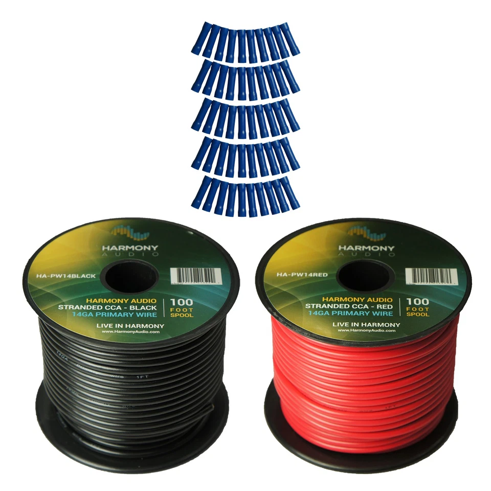 Harmony Car Primary 14 Gauge Power or Ground Wire 800 Feet 8 Rolls Multi Color